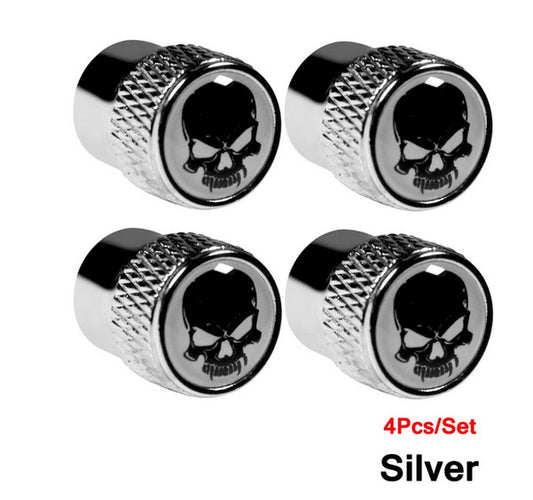 4-piece universal silver tire valve cover rod air dust cover for Mazda and for Kia