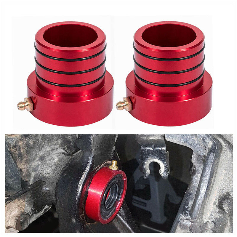 2PCS Red Front Axle Tube Seal Pair for Jeep for Wrangler JK TJ XJ ZJ MJ Dana 30/44