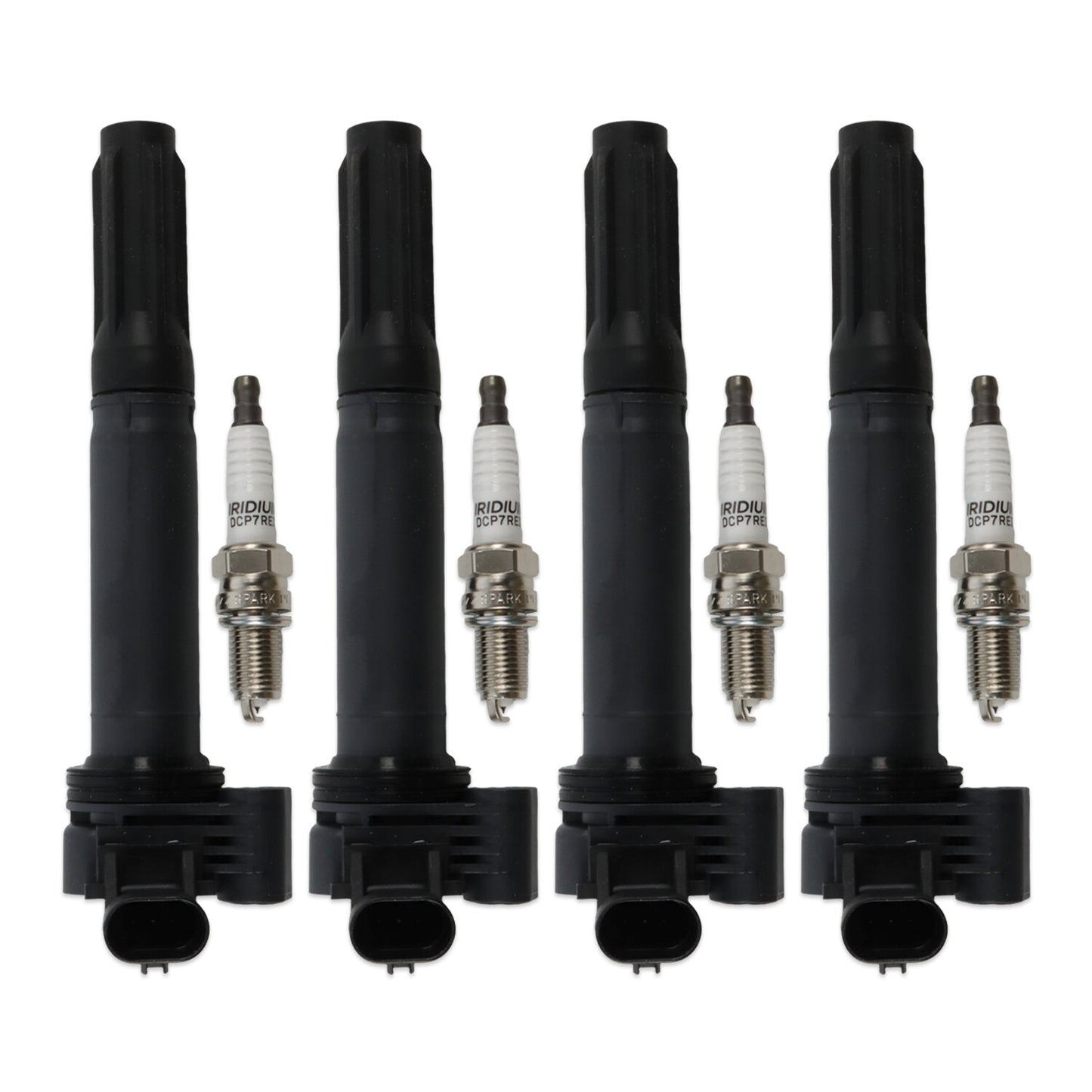 4PCS For 2012 2013 2014 2015 2016 for Fiat 500 1.4L L4 Ignition Coil  4 Spark Plugs