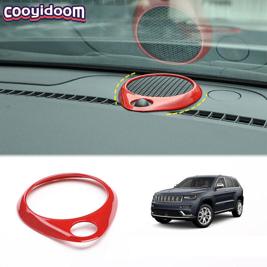 Red dashboard speaker ring trim cover for Jeep Grand Cherokee 2011+ accessories