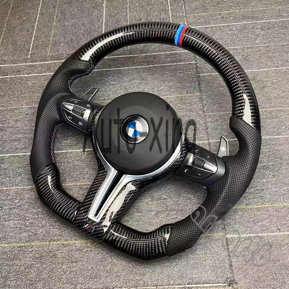 for BMW M1 M2 M3 M4 M5 M6 X5 F80 F87 Heated Carbon Fiber Steering Wheel 2015+