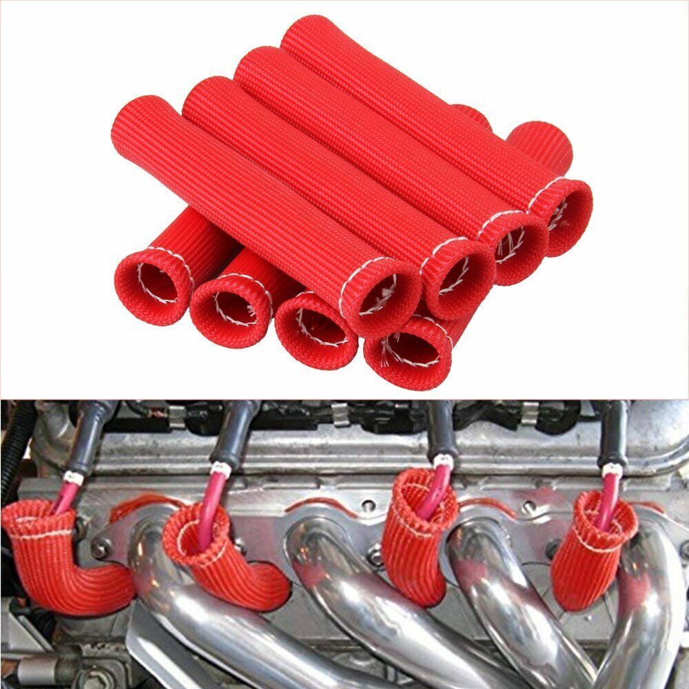 Red 2500¡ã Spark Plug Shoe Protector Heat Insulator for SBC BBC