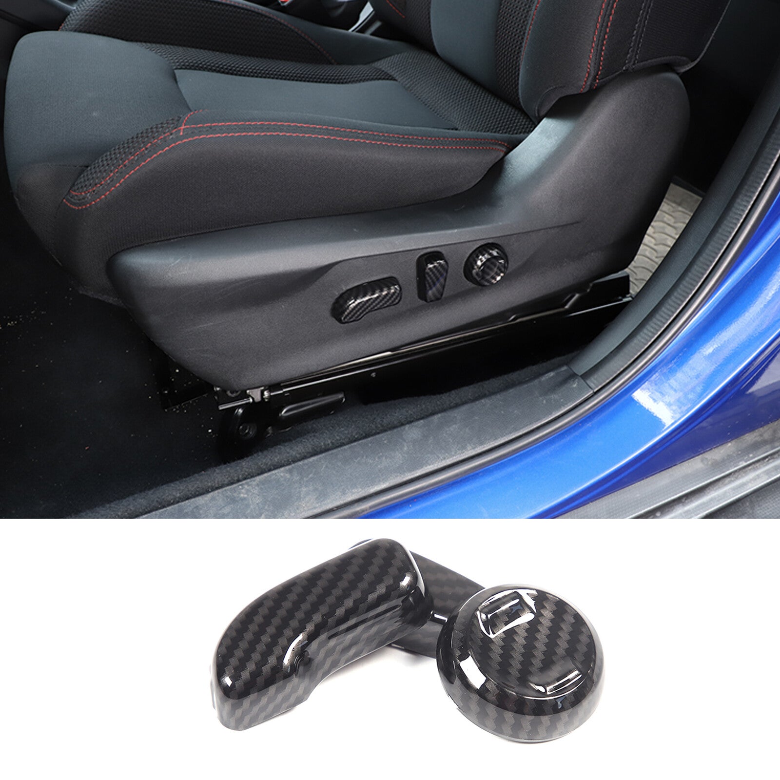 Carbon fiber interior door anti-collision pad stickers for Corvette C7 2014-2019