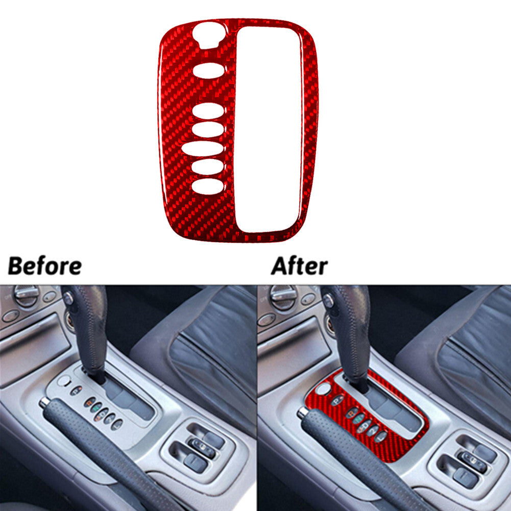Red Carbon Fiber Center Console Gear Shift Panel Trim for Toyota Celica 2001-05