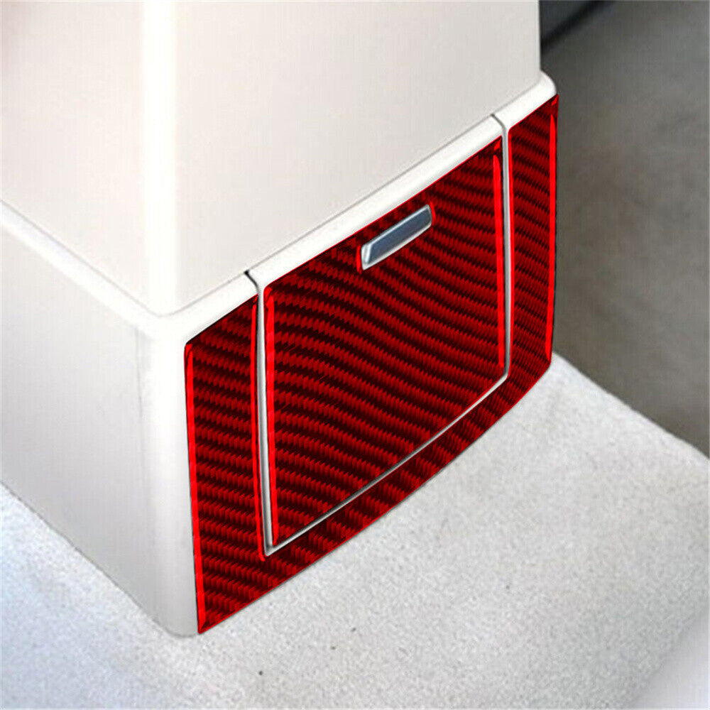 Red Carbon Fiber Rear Central Console Lower Panel Cover for BMW X3 E83 2004-2010