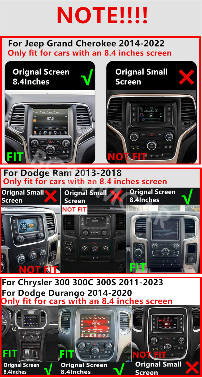Android 14 Stereo Radio Touch Screen W/Cam Fit for Dodge for Challenger 2015-2023