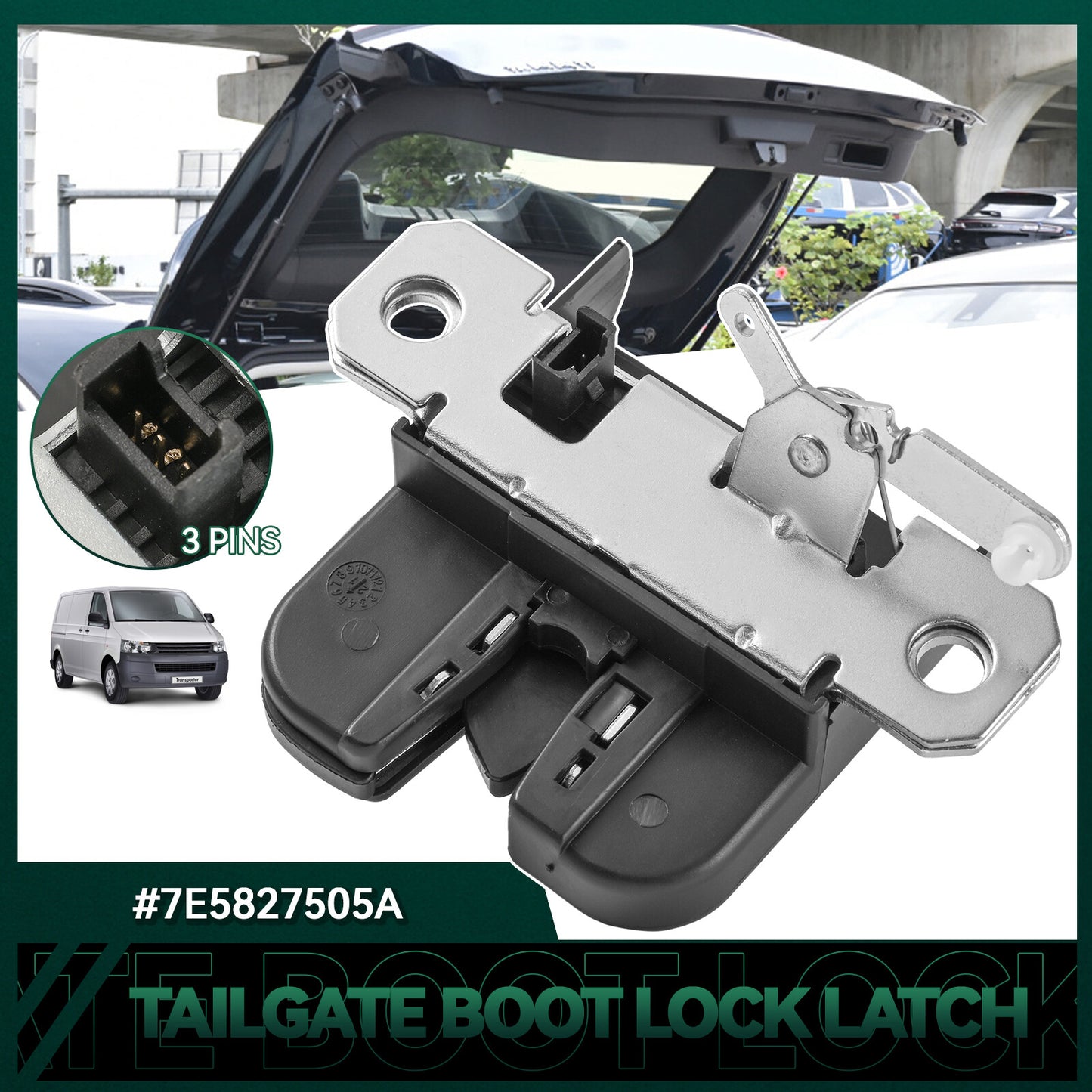 for VW Multivan Transporter Mk5 Mk6 T5 Tailgate Boot Lock Latch Catch Mechanism