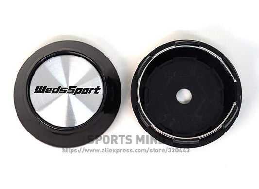 4x68mm Weds Sport Silver Badge Wheel Cap Rim Cap Decal Badge TE37