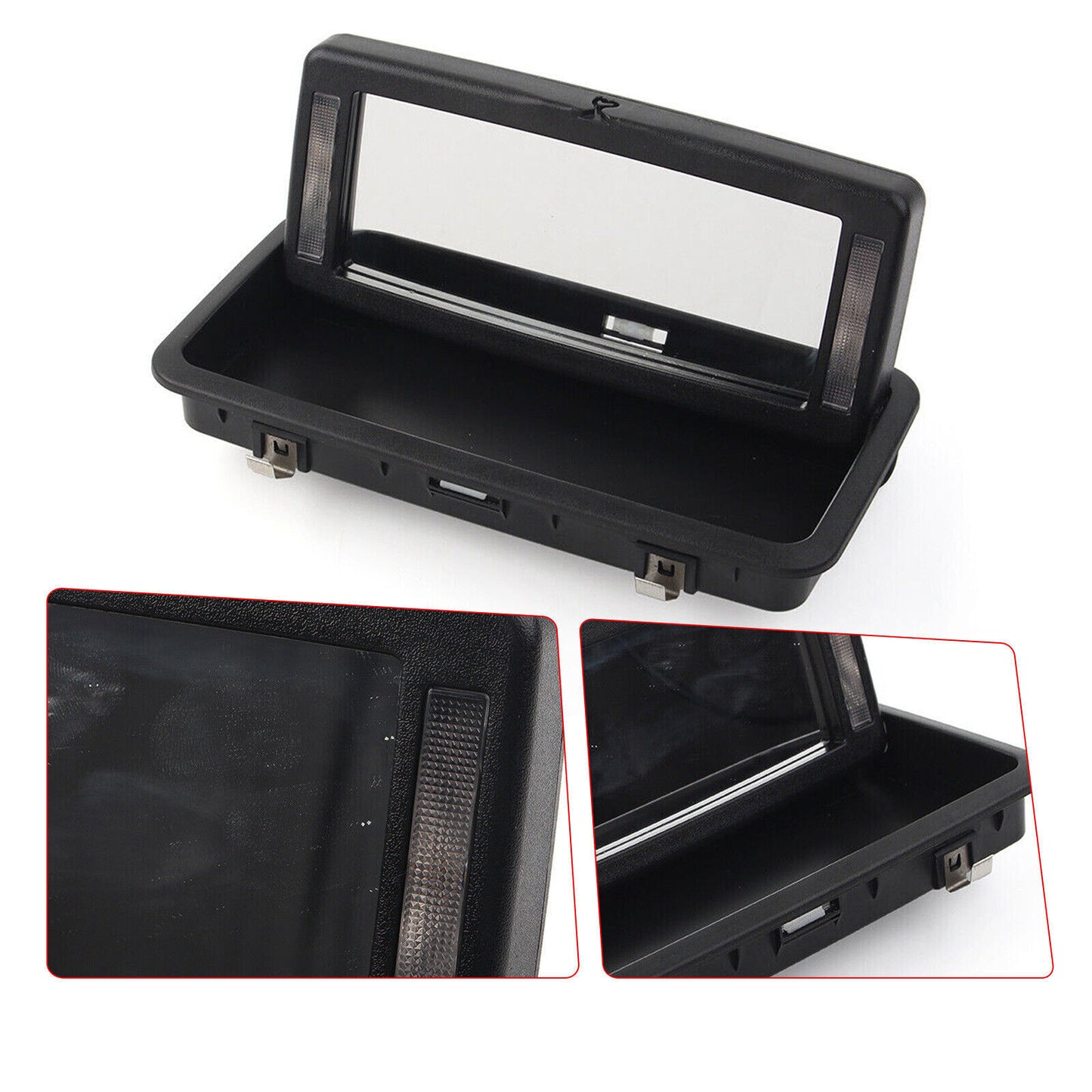 Car Rear Row Vanity Mirror Makeup Mirror With Lights for Jaguar XJ 2010-2019