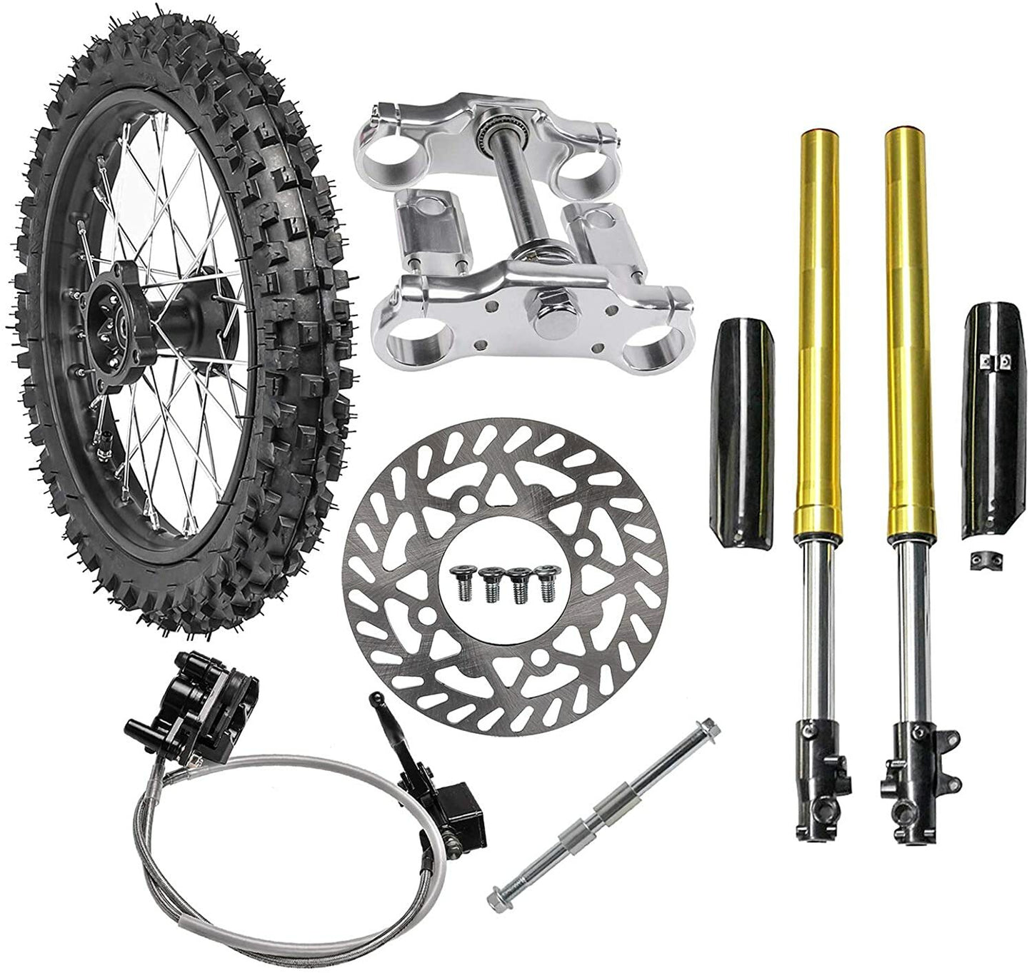 17-inch wheels, 70/100-17 rims + fork suspension for Dirt Pit SSR bicycle 110cc 125cc