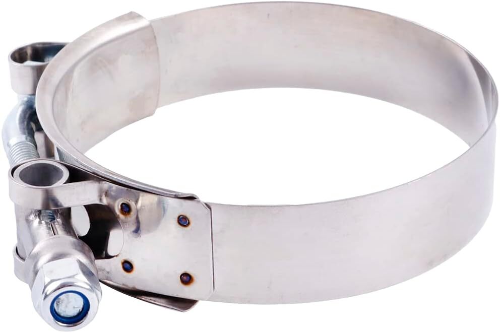2-Pack 3-inch Stainless Steel T-bolt Hose Clamps Series 77-87mm 3-inch Hose Clamps