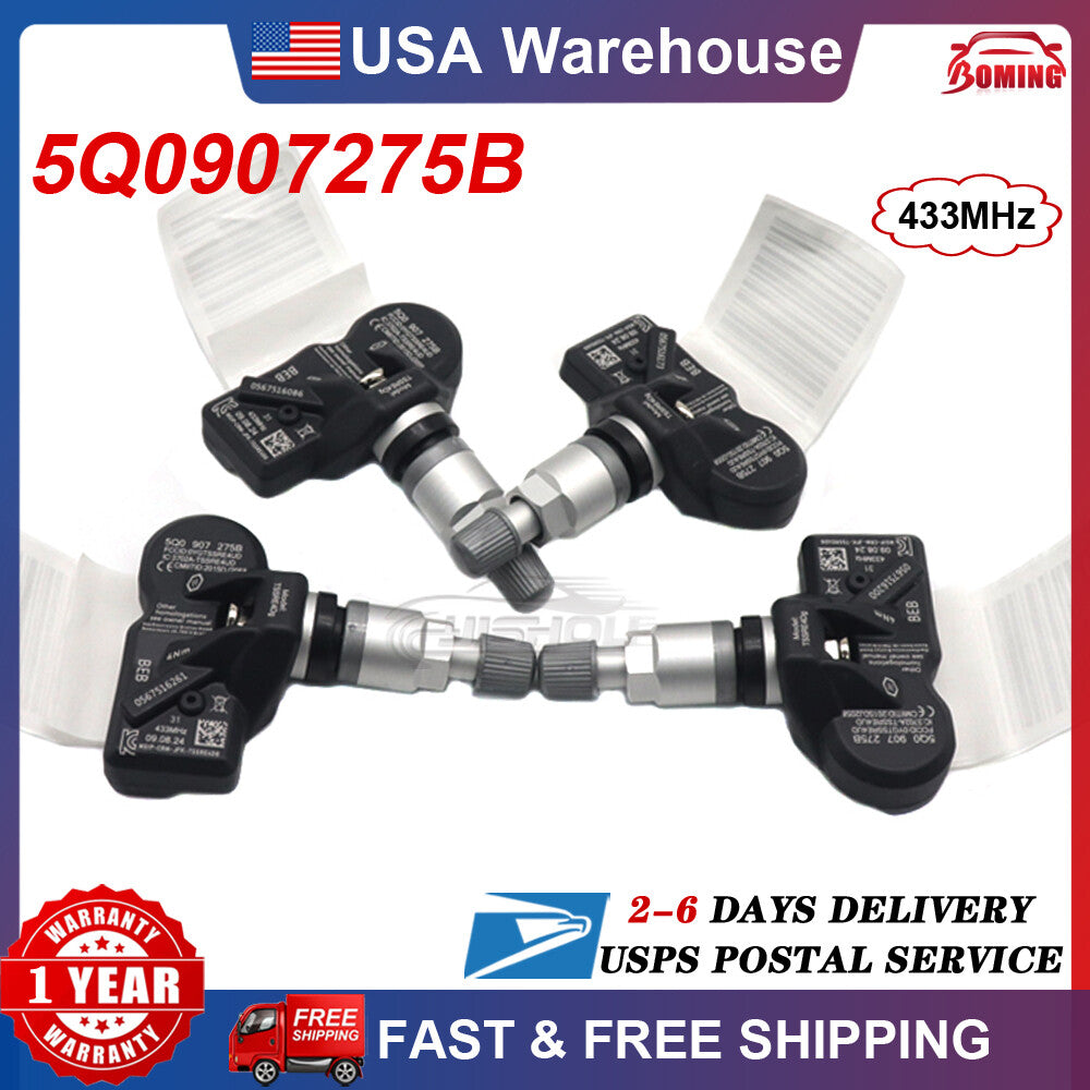 4PCS TPMS 5Q0907275B Tire Pressure Monitoring Sensor for PORSCHE for AUDI for McLaren for VW