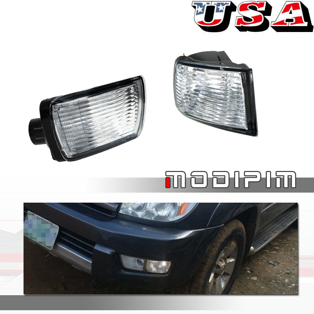 2-piece transparent front corner turn signal LED cover for 03-05 for Toyota 4Runner