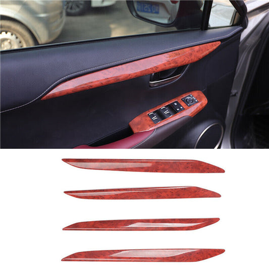 for Lexus NX200t 300h 2015-2021 Wood Grain Car Inner Door Panel Trim Cover Strip