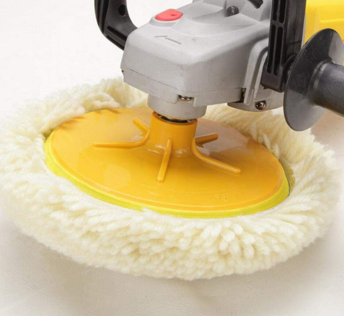 Polishing Pad Set 7-inch 100% Natural Wool Hook and Loop Polishing