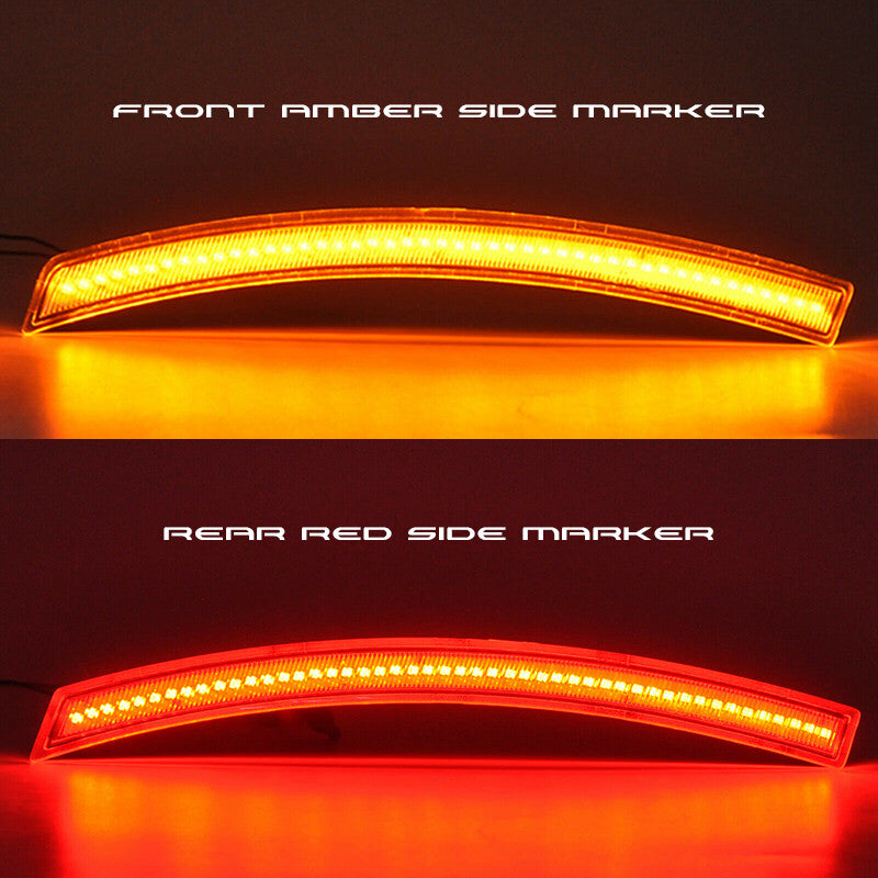 Smoked Front and Rear LED Side Marker Light Lens Kit for 2014-2019 C7 for Corvette