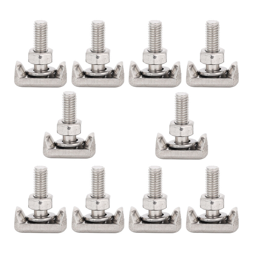 10pcs Stainless Steel T Bolt Auto Battery Cable Terminal Connectors New