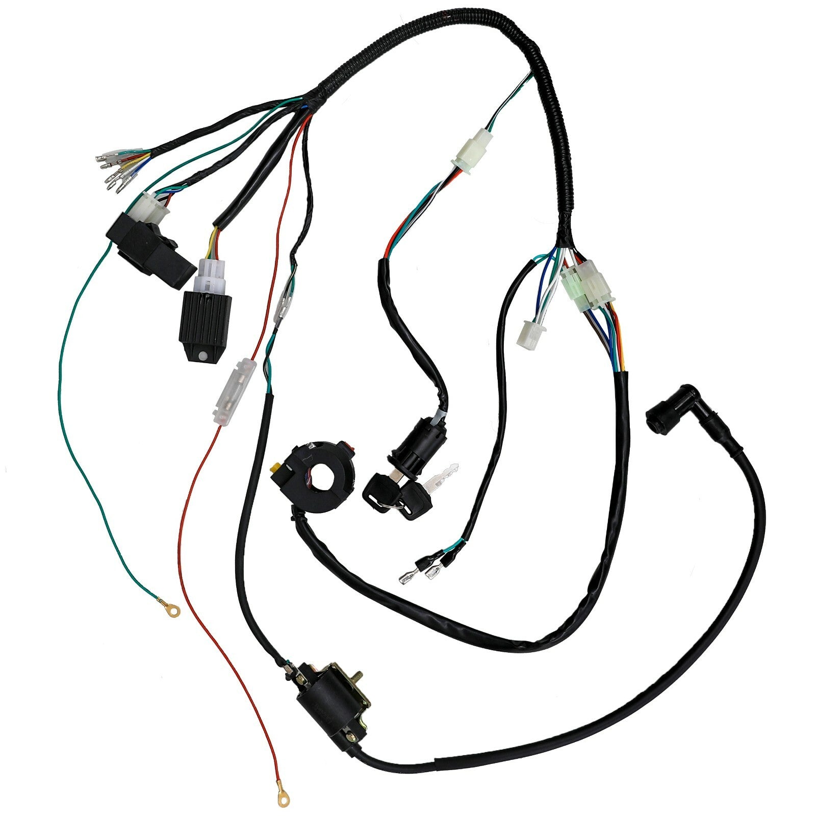 Wiring harness with light cable 110cc 125cc 140cc for Lifan Dirt Pit bicycle YX Zongshen