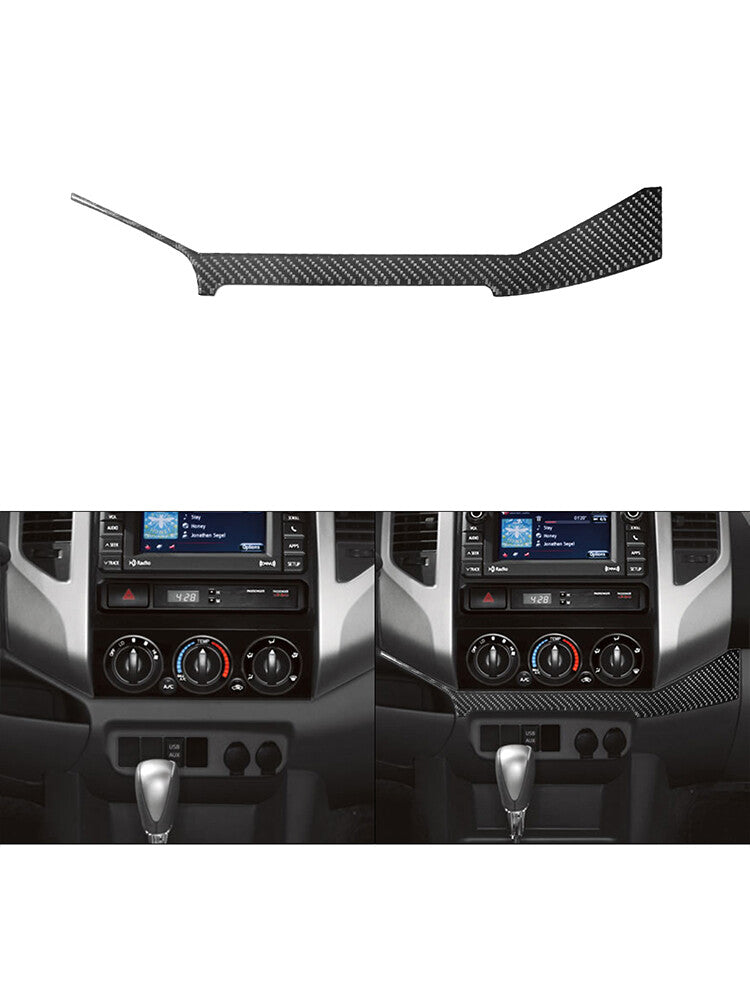 for Toyota Tacoma 2012-2015 Climate Control Lower Trim Cover Decor Carbon Fiber