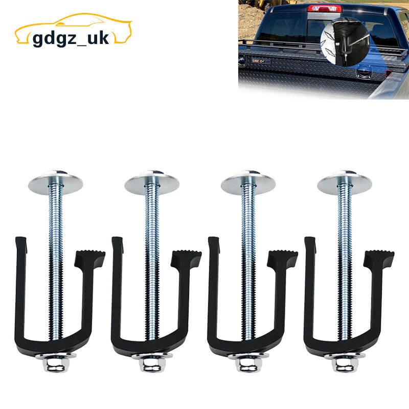4×Pickup Truck Bed Tool Box Clamps Aluminum Tie Downs Clips Toolbox Mounting Kit