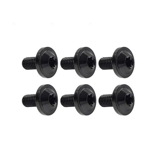 6pcs Alloy Bolts Truss Torx Head Screws M6x15mm For Motorcycle Black