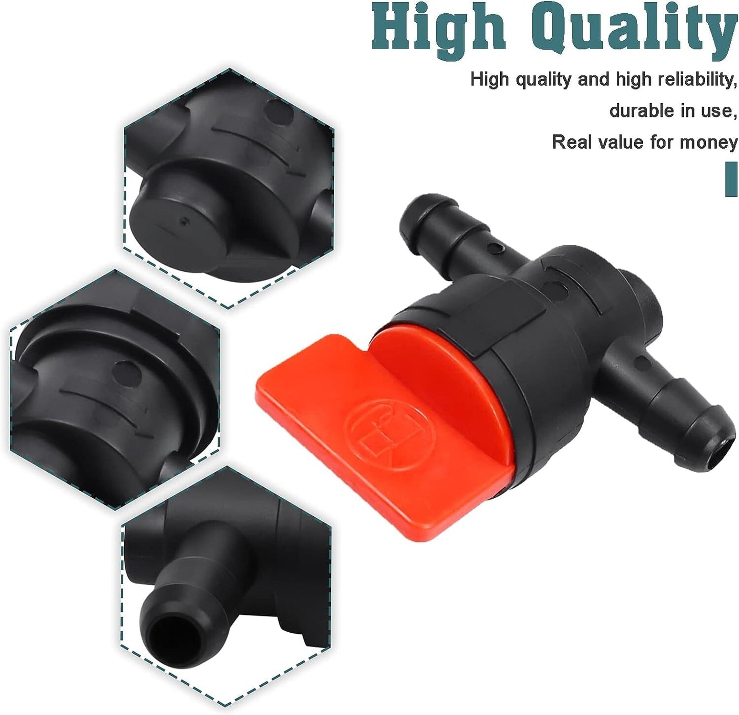 10 PCS 1/4 Gas Fuel Cut Off Valve for Kawasaki AM107340 LA105 LA115 698181