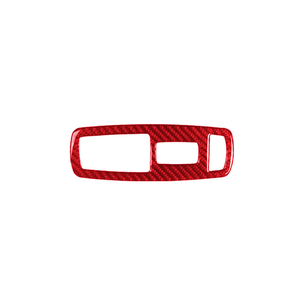 Red Carbon Fiber Window Cover Trim Fit for Chrysler 300 2015-22