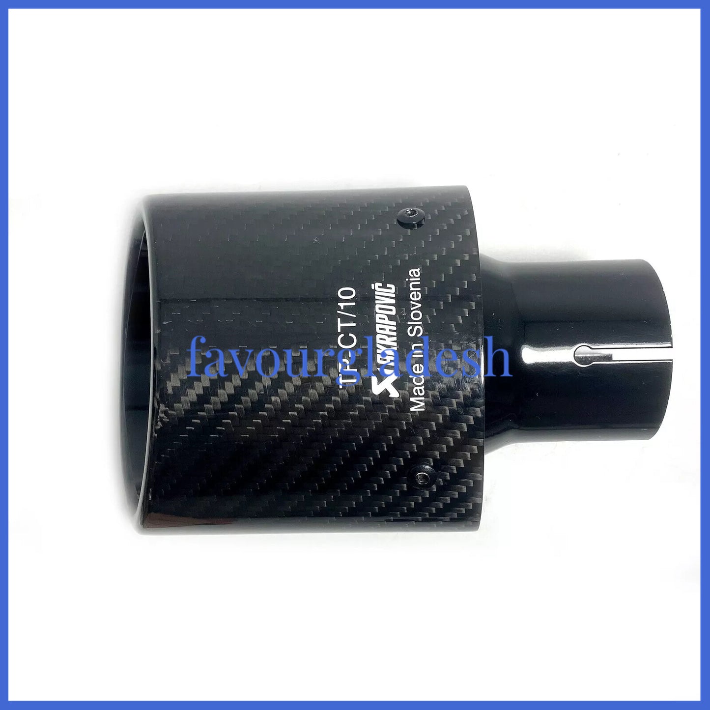 Oval Slanted Akrapovic Carbon Fiber Exhaust tip exhaust muffler pipe 70-105mm