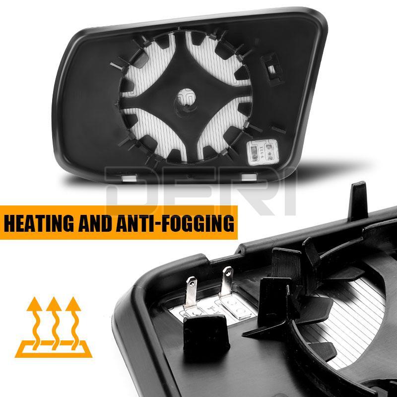 RH Passenger Side Heated Mirror Glass w/ Backing Plate for Nissan 963653TH2A