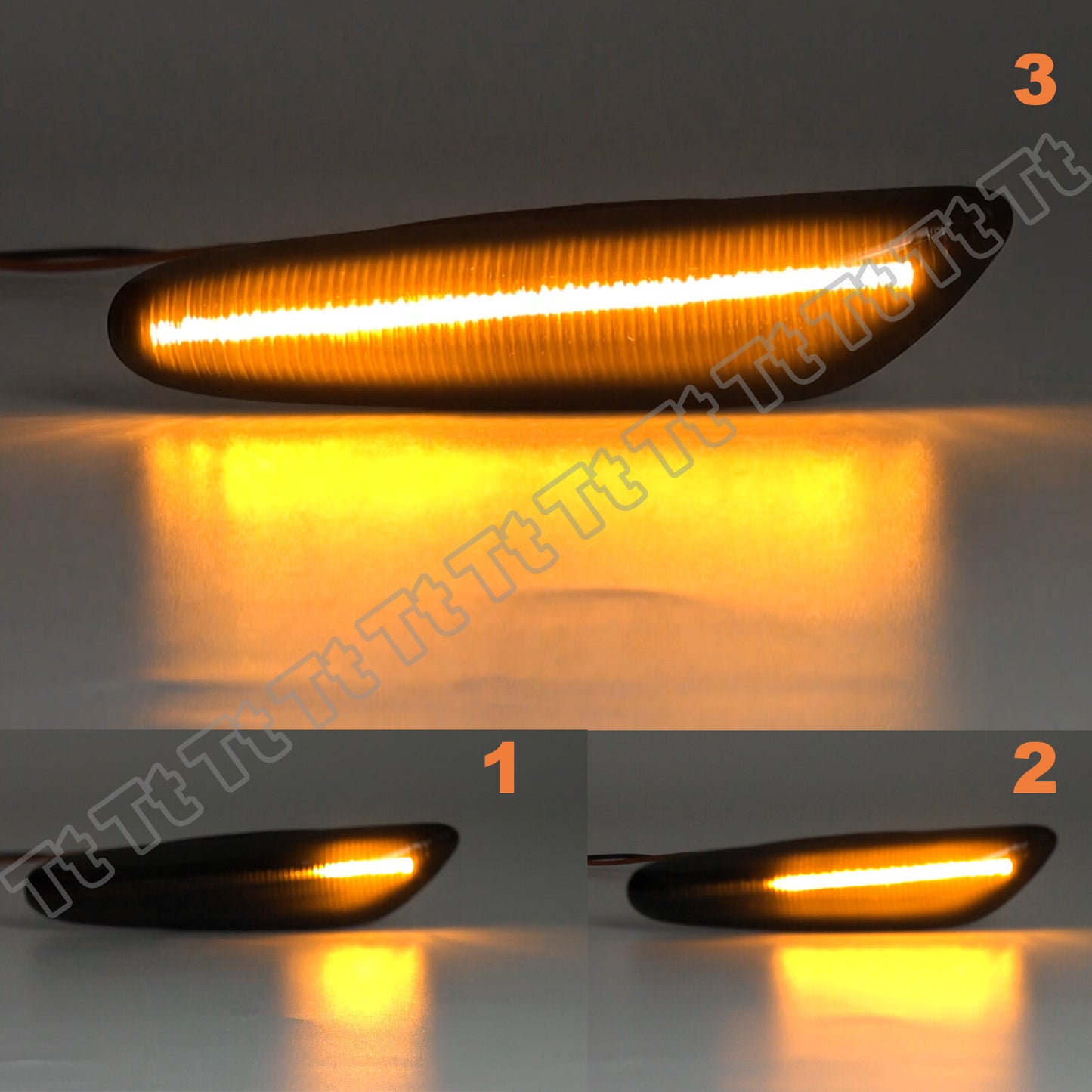 for BMW E60 E61 E82 E88 E90 E91 E92 E93 Sequential Smoke LED Side Marker Lights
