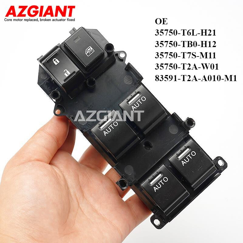 35750-T6L-H21 MASTER POWER WINDOW DOOR SWITCH for Honda for Civic Front Left