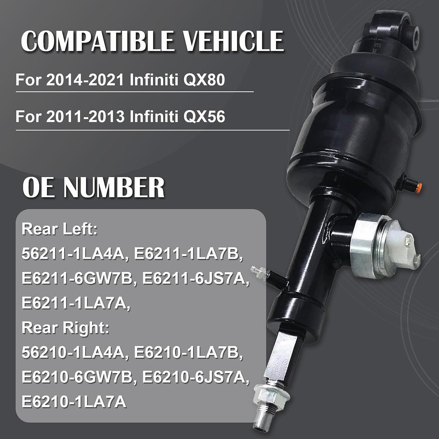 Fit for Dodge for Challenger Charger SRT SRT8 SXT R/T 2012-2023 Dual Rear Shock Struts 
