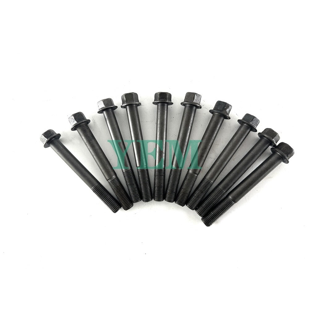 1 Set Engine Head Bolt 10pcs For Yanmar 2TNE68 Engine 2TNE68 Cylinder Head Bolt