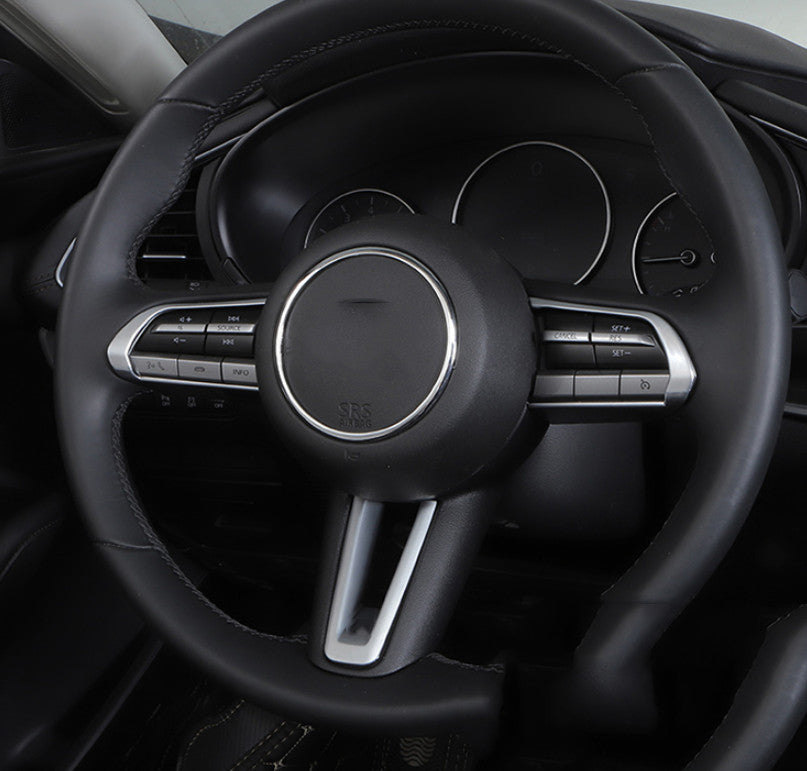 4X Matte Silver Inner Steering Wheel Frame Cover Trim for Mazda CX-50 2023-2025