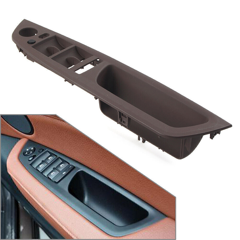 Mocha Car Inner Door Handle Panel Tirm Cover for BMW X5 X6 E70 RHD