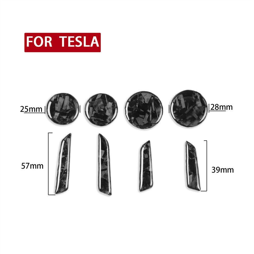 for Seat Adjustment Switch Button Trim Forged Carbon Fiber for Tesla Model 3 Y 17-23