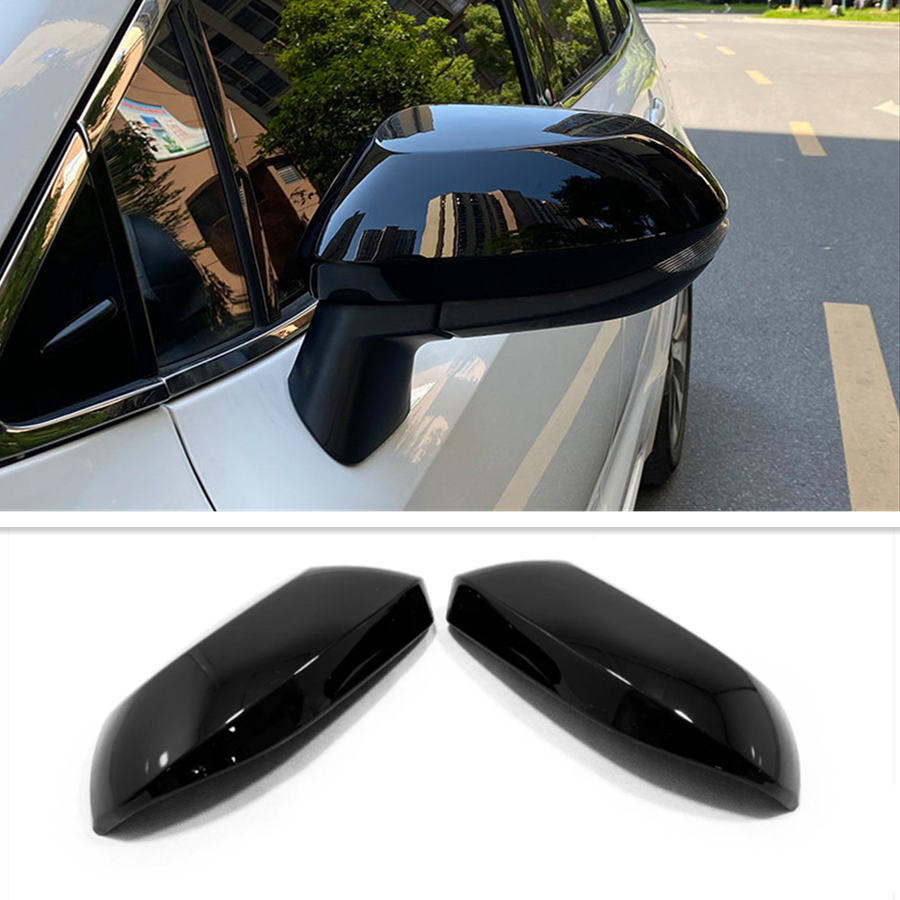 for Toyota for Corolla 2019-22 Glossy Black Side Door Rearview Mirror Cover Trim Cap