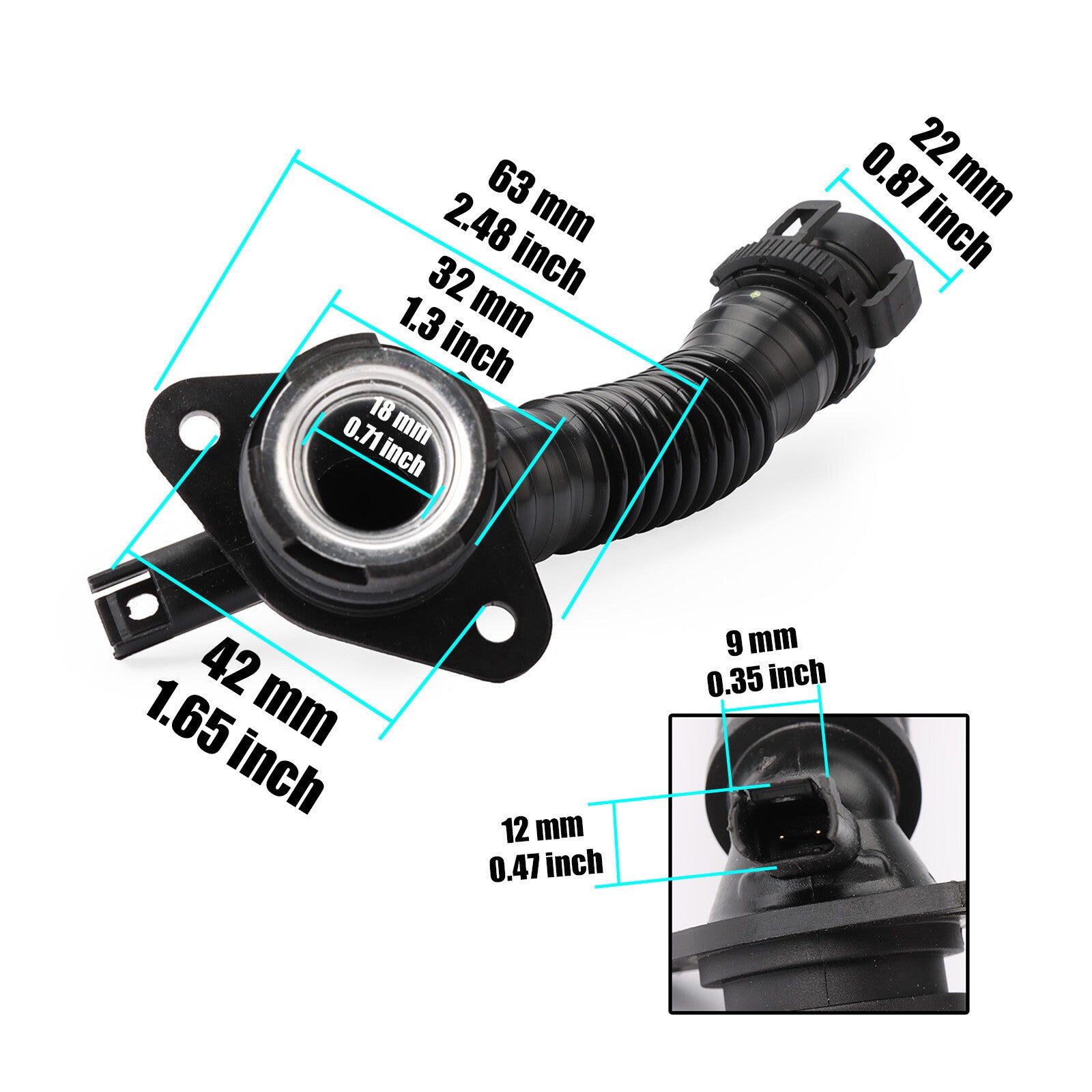 for BMW 5 Series 11-17 X5 11-18 X3 X4 X6 3 Series 3.0L Crankcase Breather Hose