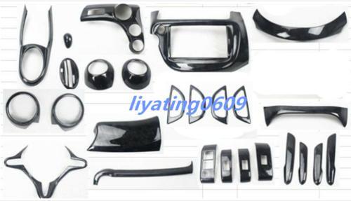 26-piece carbon fiber style interior trim kit for Honda Fit 2008-2011