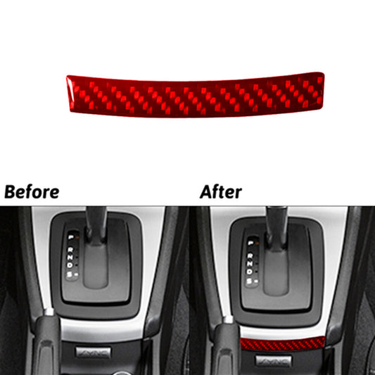 Red Carbon Fiber Below transmission console Cover Trim for Ford Fiesta 2011-2015