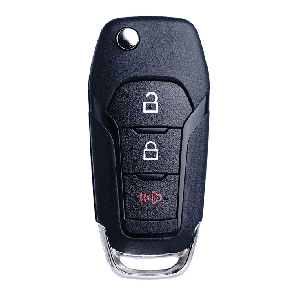2. Remote control flip keychain, uncut, suitable for Ford F150, F250, F350, 450 (2015, 2016, 2017, 2019-).