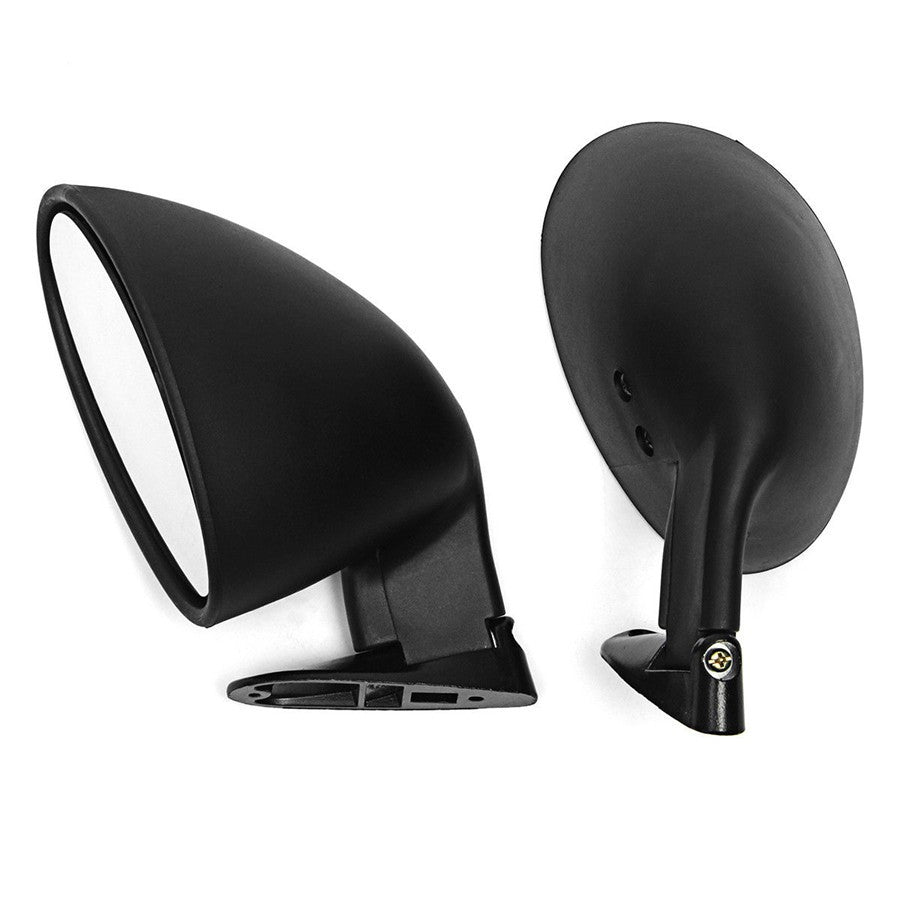 Universal Black Front Car Vintage Door Wing Side Mirror Hot Rod Rat Rod Muscle