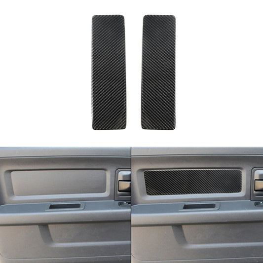 2pcs Carbon Fiber Interior Rear Door Panel Trim for Dodge for Ram 1500 2009-2012