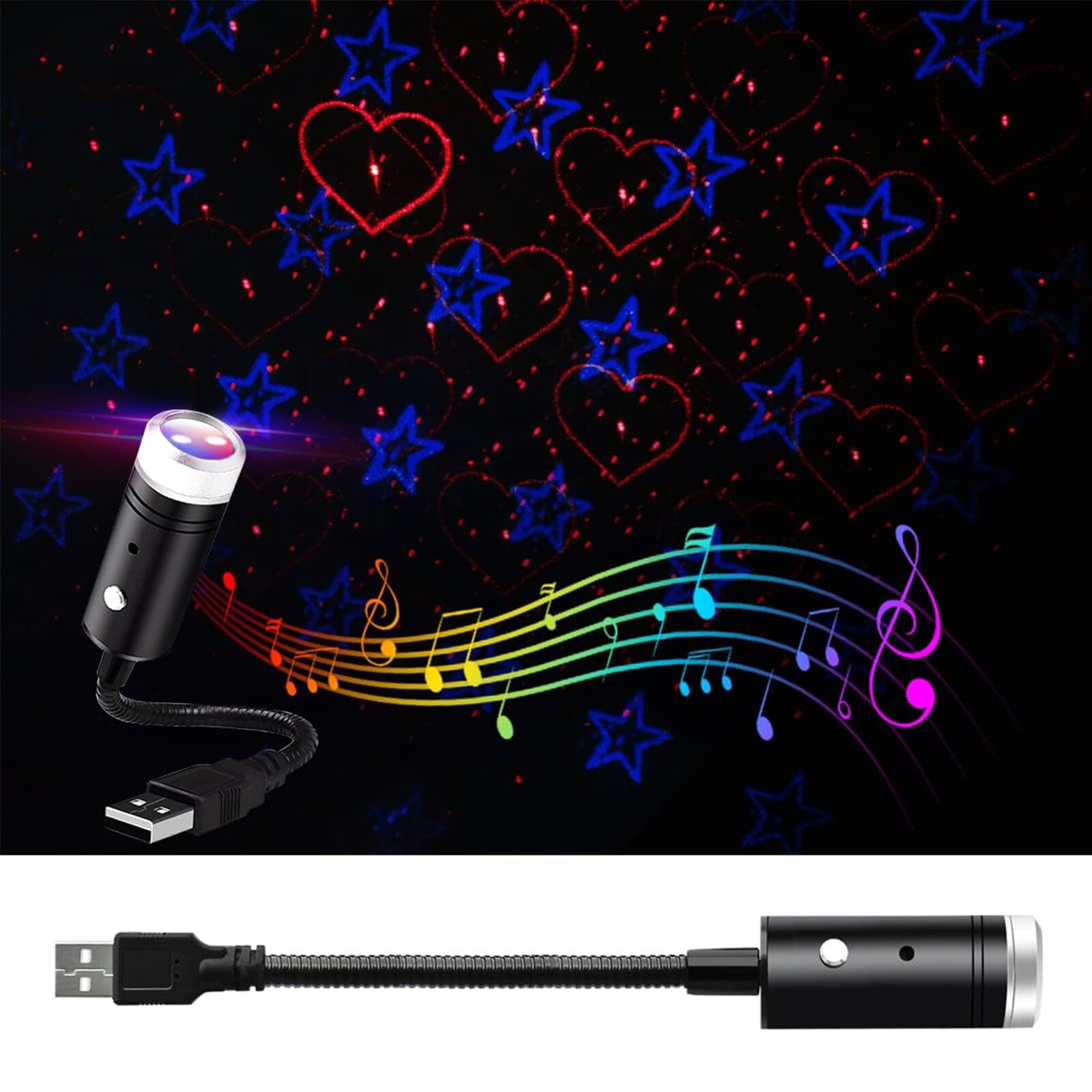 USB car roof indoor atmosphere starry sky LED projector star night lights de