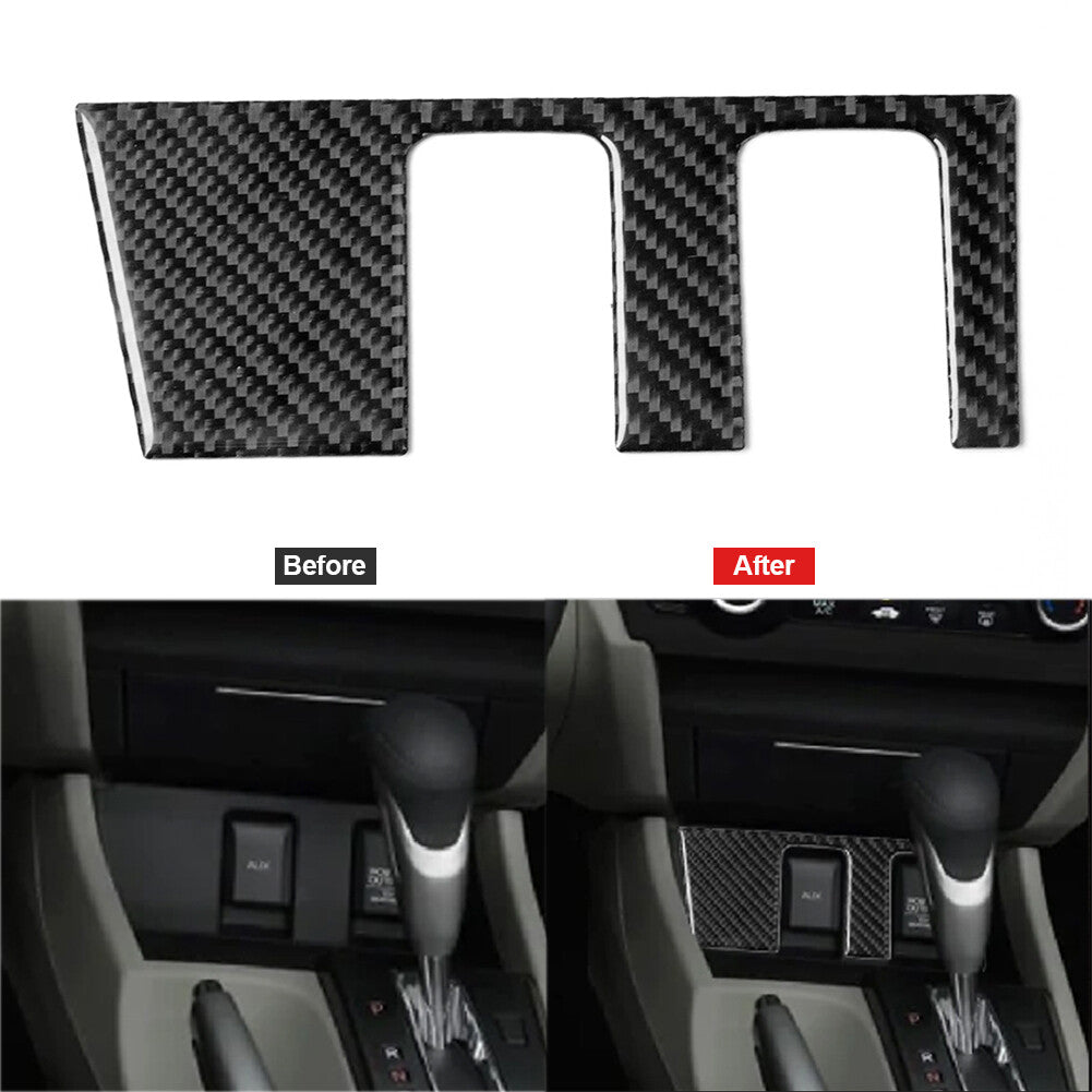 Carbon Fiber Power Outlet Sticker Trim Cover for Honda for Civic Coupe 2013-2015