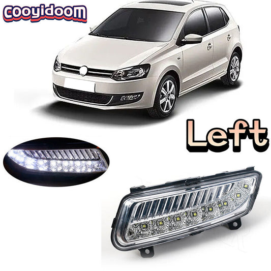 Left LED DRL Front bumper fog light for VW for Volkswagen Polo MK8 6R 2011-2013