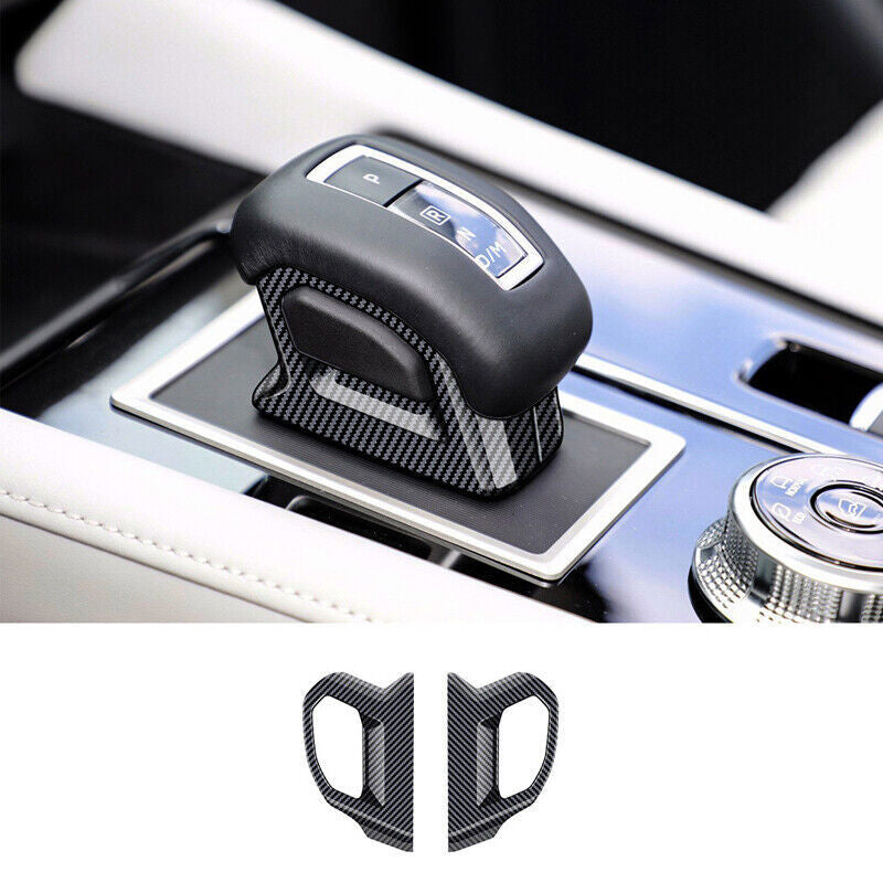 Carbon Fiber Texture Gear Shift Knob Trim ABS for Mitsubishi Outlander 2022-2023