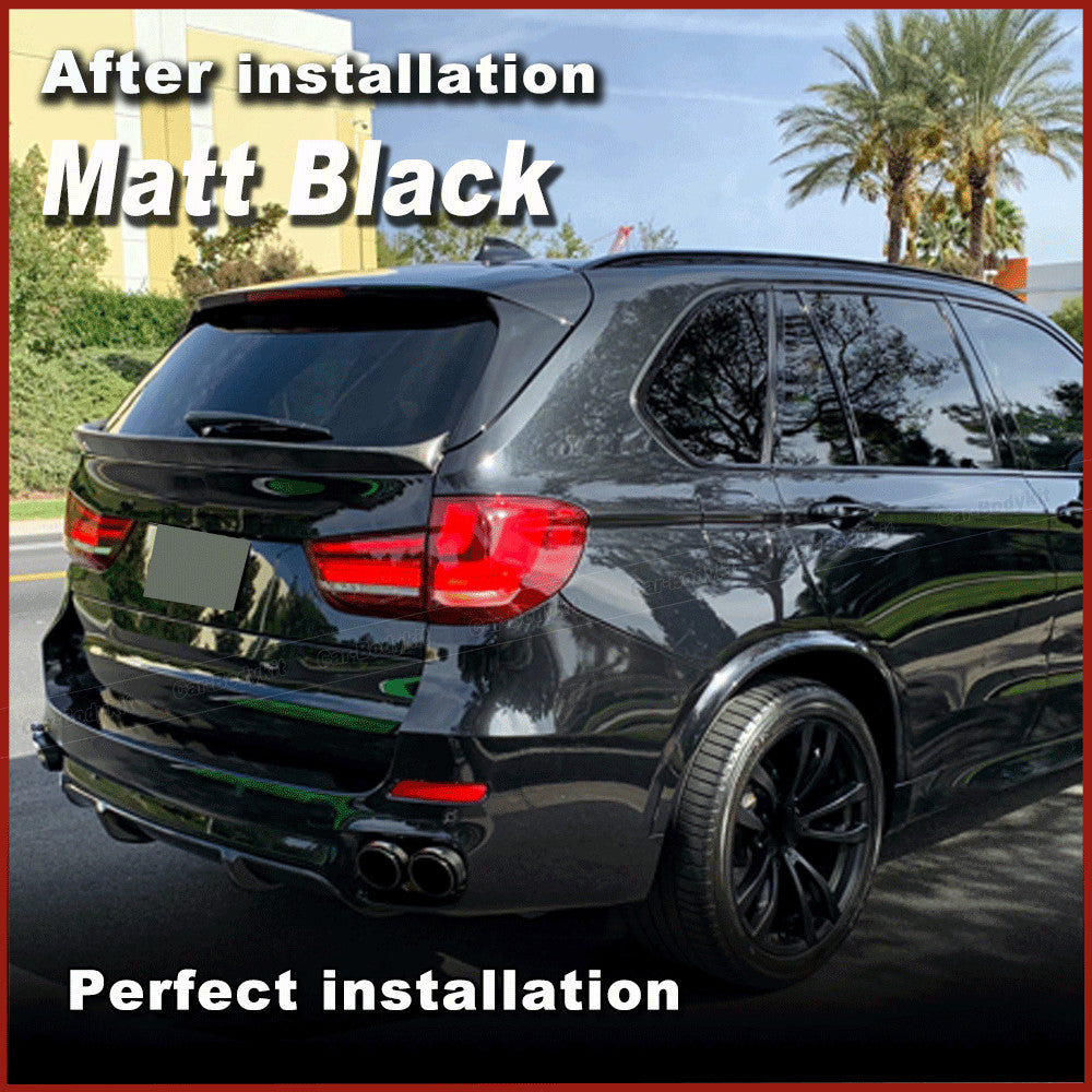 Fit for BMW X5 F15 2014-2018 Rear Middle Trunk Spoiler Window Wing Matte Black