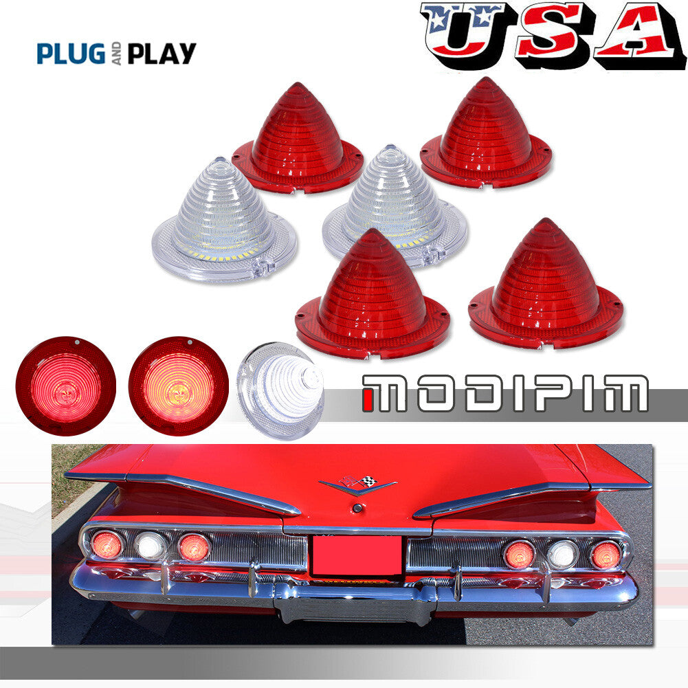 Suitable for 60 61 Impala Bel Air Biscayne El Camino OE style LED taillights and spare lights