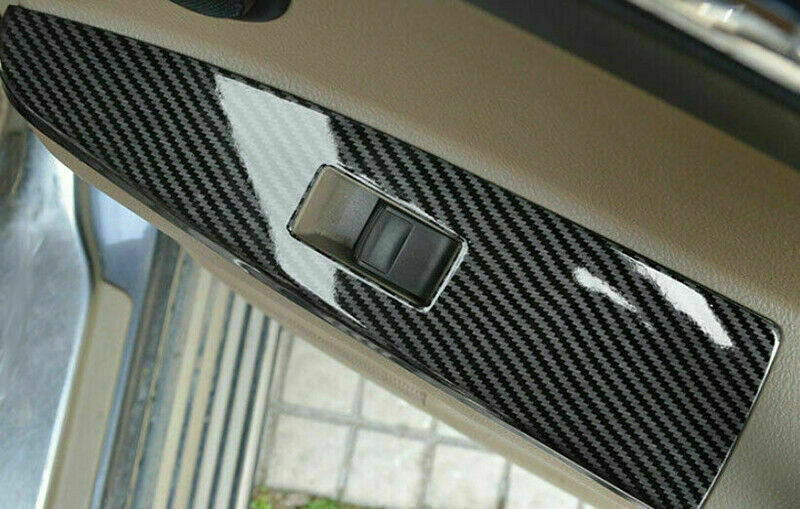 for Toyota Highlander 2008-2013 Carbon ABS Window Lift Switch Panel Cover Trim